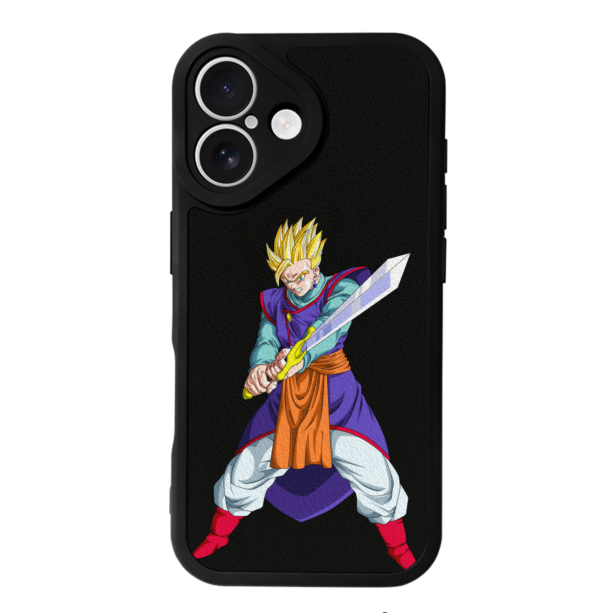 （画像用） ドラゴンボール 孫 悟飯（そんごはん）DRAGON BALL Son Gohan 【iPhone 16シリーズ対応】シリコンスマホケース（レザー調） 材質：シリコン